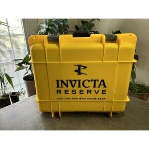 Invicta Reserve Yellow 15 Slot Watch Dive Case Waterproof Travel Missing Row Pad